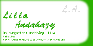 lilla andahazy business card